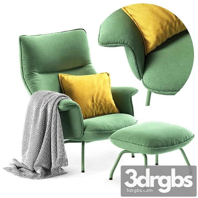 Muuto doze lounge chair & ottoman 3D Model Download Muuto doze lounge chair & ottoman 3D Model Download