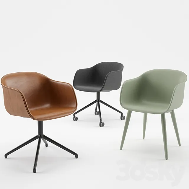 Muuto Fiber Armchair 3D Model Muuto Fiber Armchair 3D Model