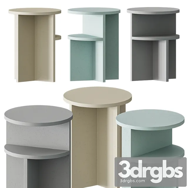 Muuto halves side table 2 3D Model Download Muuto halves side table 2 3D Model Download