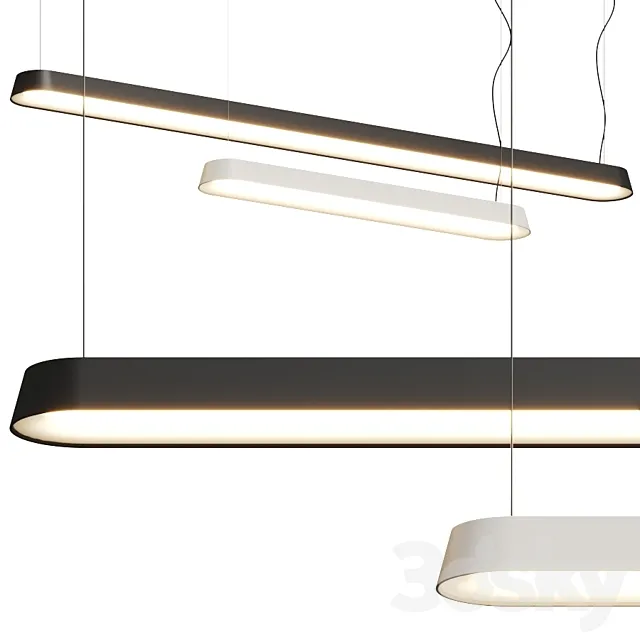 Muuto Linear Pendant Lamps 3DModel