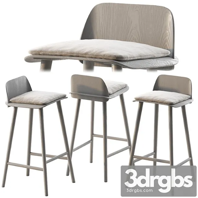 Muuto nerd barstool 2 3D Model Download Muuto nerd barstool 2 3D Model Download
