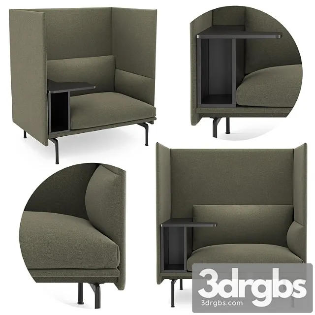 Muuto outline highback work 3D Model Download Muuto outline highback work 3D Model Download
