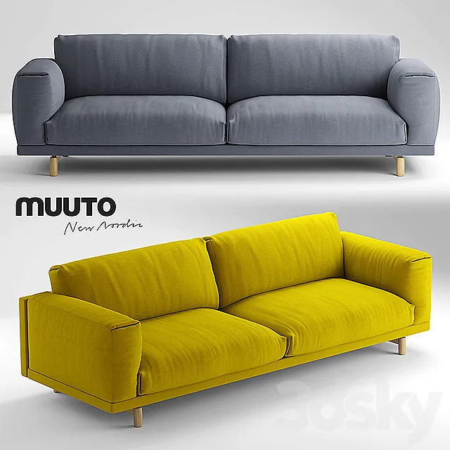 Muuto rest Sofa 3 seater sofa 3DModel Muuto rest Sofa 3 seater sofa 3DModel