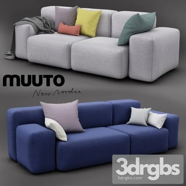 Muuto Soft Blocks Sofa 3D Model Download