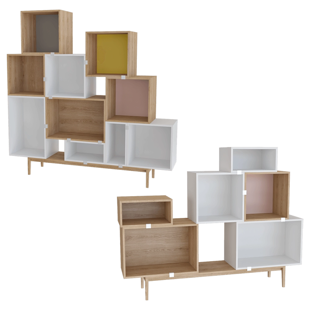 Muuto – Stacked storage system 3D Model Muuto – Stacked storage system 3D Model
