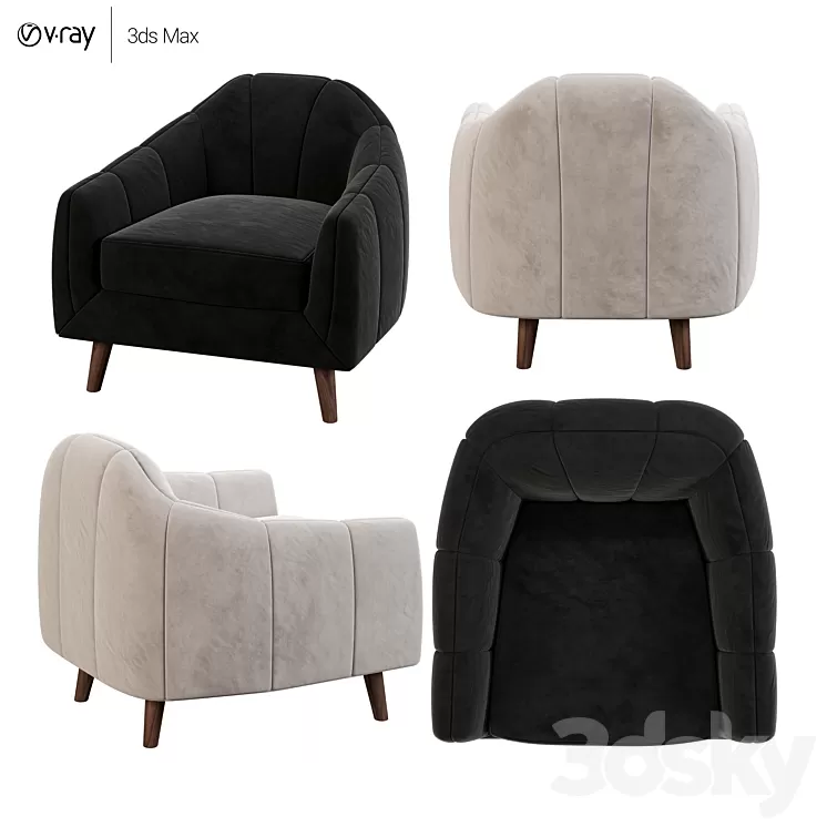 MyFurnish Inspiration Jasmine Lite Armchair 3D Model MyFurnish Inspiration Jasmine Lite Armchair 3D Model