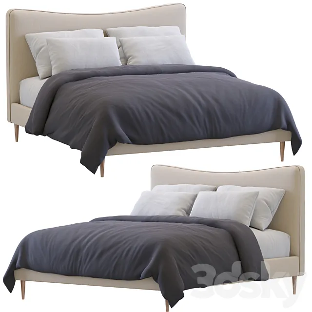 Myla Bed By West Elm 3D Model Myla Bed By West Elm 3D Model