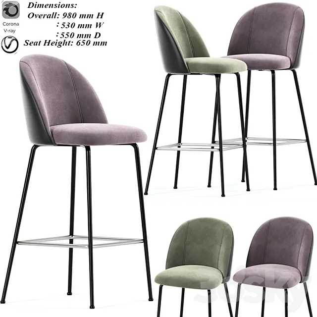 Mystere Bar Stool 3DModel