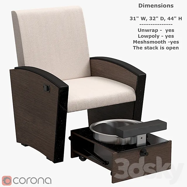 MYSTIA Pedicure chair 3D Model
