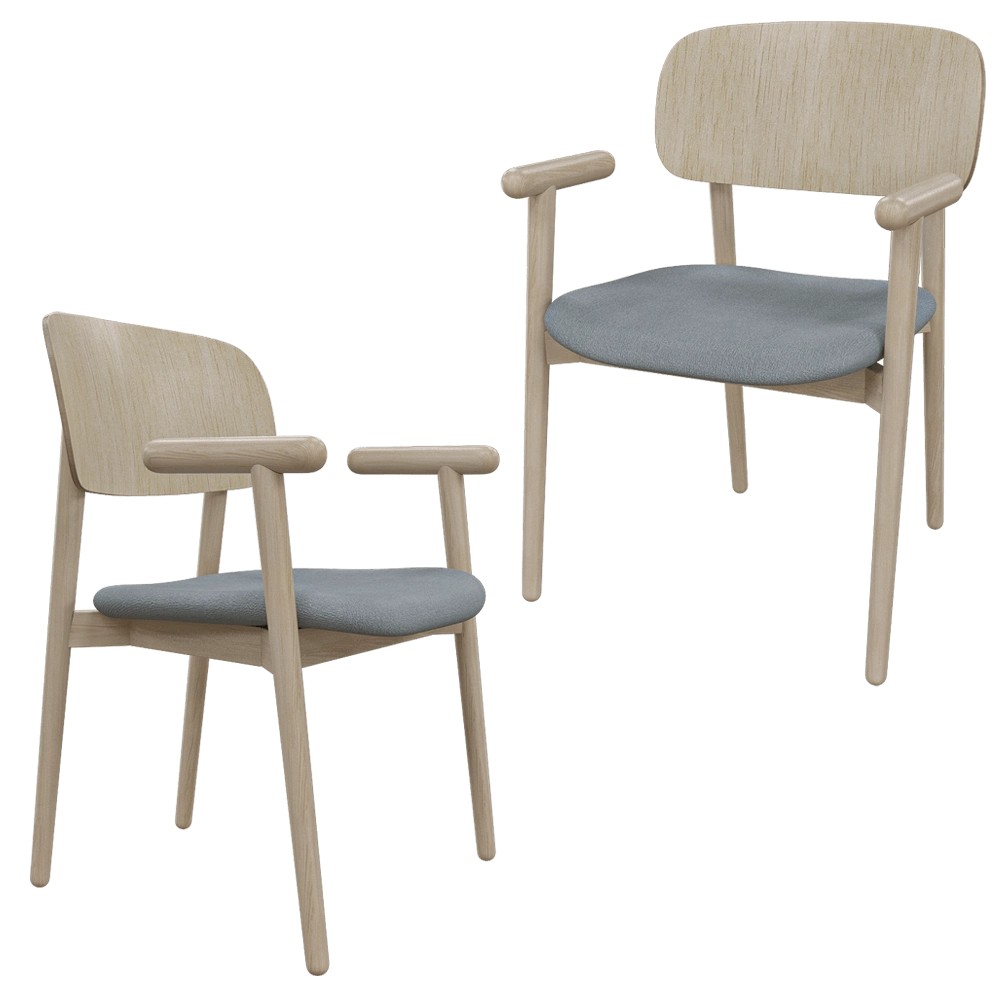 MZPA – Chair Mild with wooden back 3D Model