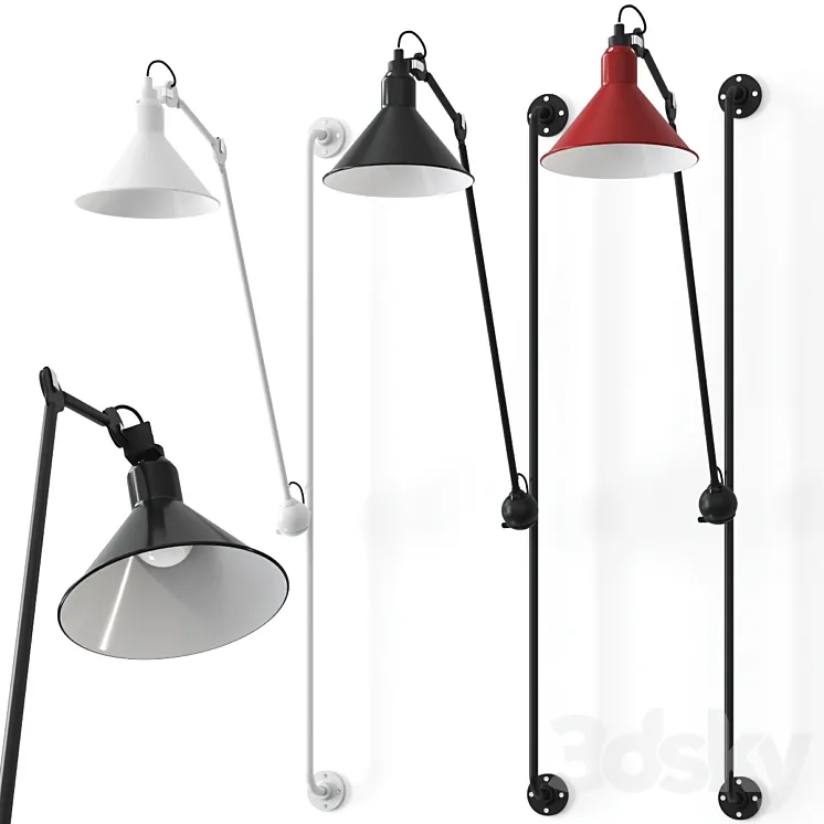 N 214 by Dcw Editions Wall Lamp 3D Model Free Download