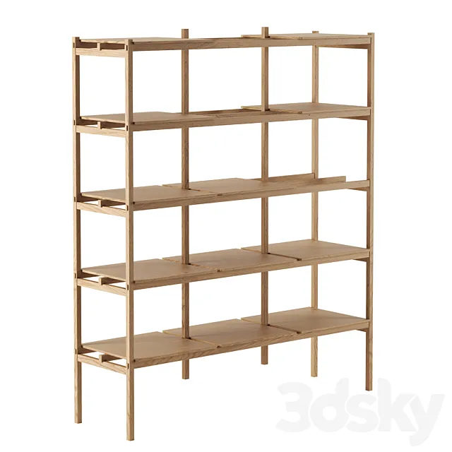 N – SS01 shelving system by KARIMOKU CASE STUDY 3DModel
