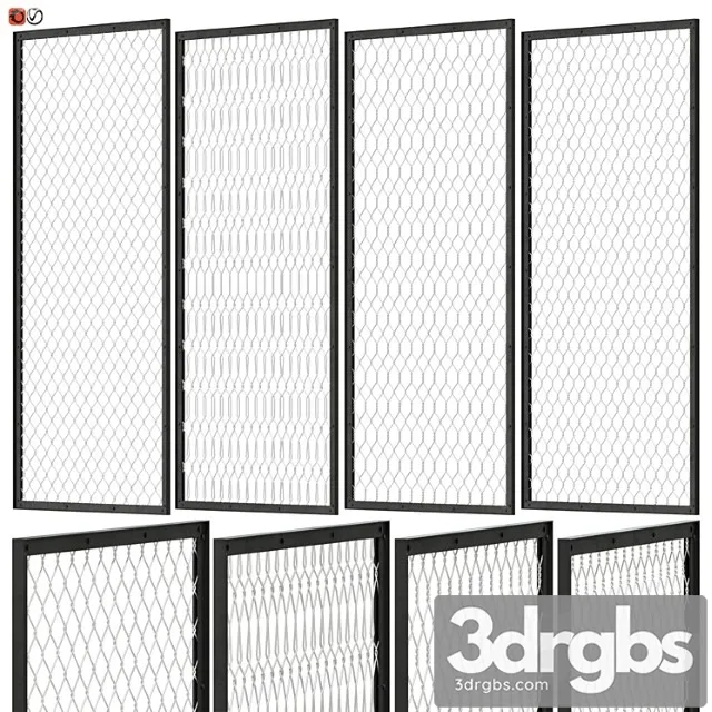 Nabor Dekorativnykh Panelei V Stile Loft 01 3D Model Download