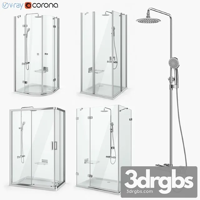 Nabor Dushevykh Kabin Ravak Set 18 3D Model Download Nabor Dushevykh Kabin Ravak Set 18 3D Model Download