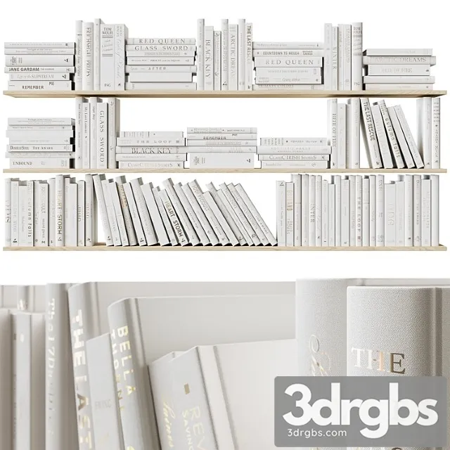 Nabor Knig Books Beige 1 3D Model Download