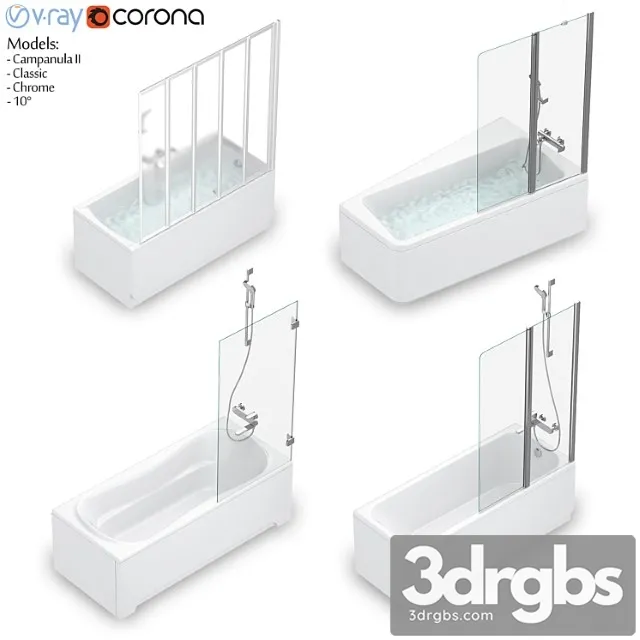 Nabor Vann Ravak Set 54 10deg Classic Chrome Campanula Ii 3D Model Download