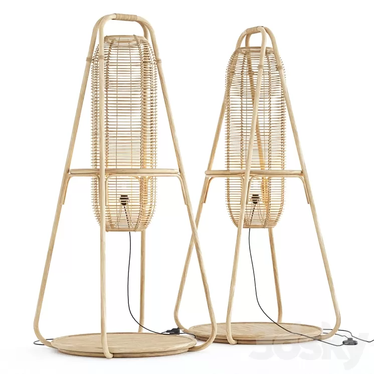 NACELLE floor lamp 3D Model NACELLE floor lamp 3D Model