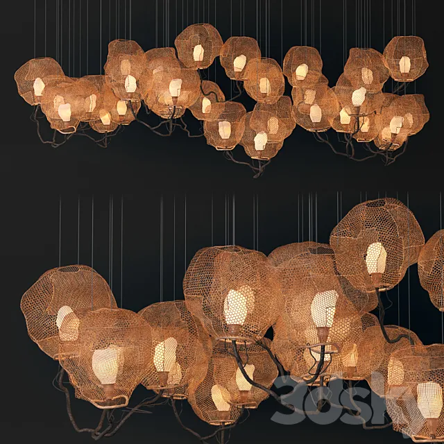 Nacho Carbonell Inside a forest cloud chandelier 3D Model