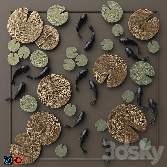 NAGA wall decor set 1 3DModel NAGA wall decor set 1 3DModel