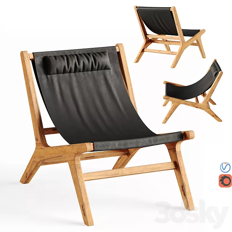 Nairobi Garden Armchair Wood No3 3D Model Nairobi Garden Armchair Wood No3 3D Model