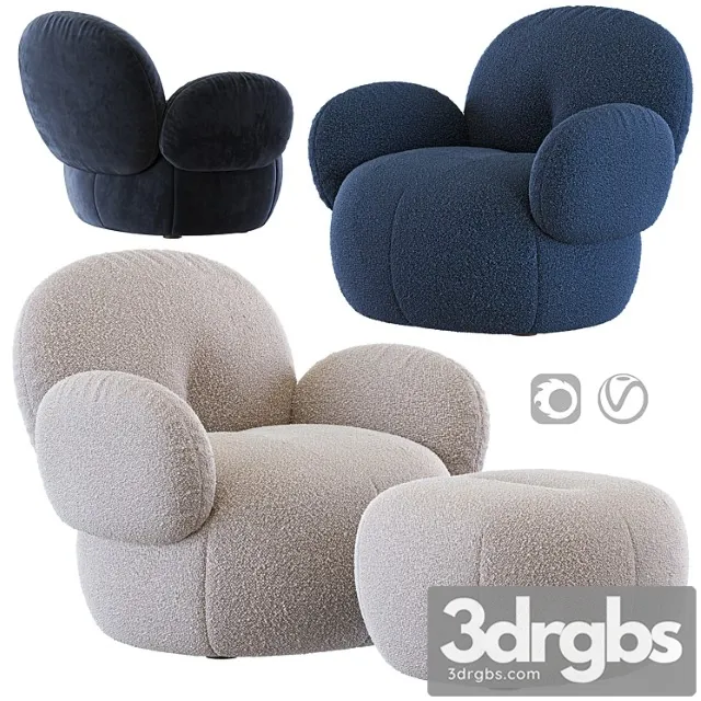 Nana Love Armchair And Pouf By Freifrau 3D Model Download Nana Love Armchair And Pouf By Freifrau 3D Model Download