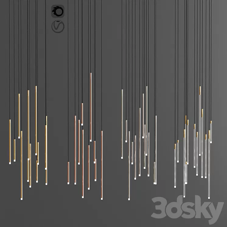 Nano Tube Light Collection 3D Model Nano Tube Light Collection 3D Model