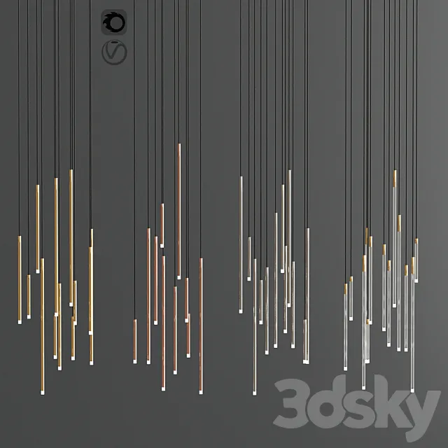 Nano Tube Light Collection 3DModel Nano Tube Light Collection 3DModel
