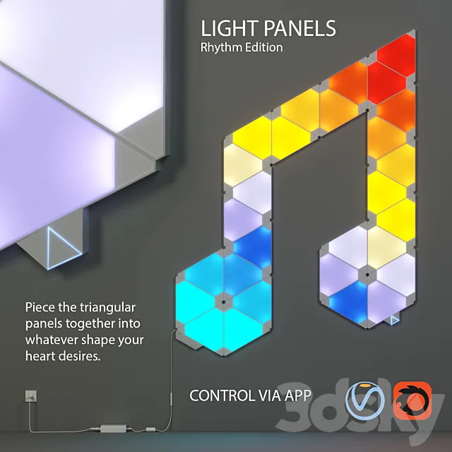 Nanoleaf – Light Panels – Rhythm edition 3D Model