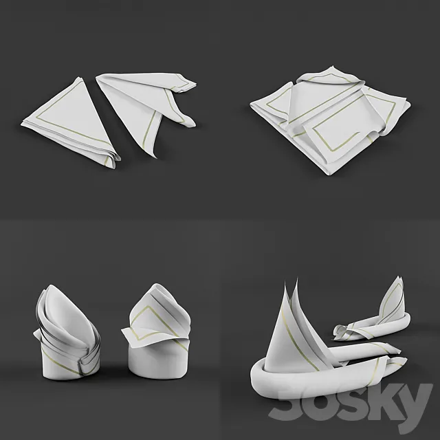 Napkins 3D Model Napkins 3D Model