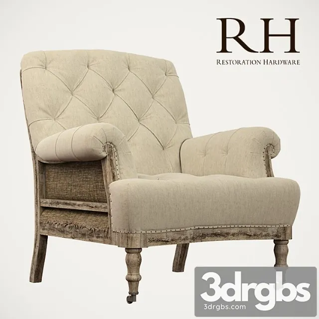 Napoleon Deconstructed Tufted Roll Armchair 3D Model Download Napoleon Deconstructed Tufted Roll Armchair 3D Model Download