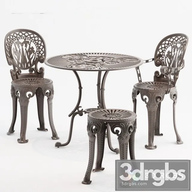 Narcisi Table and Chair 3D Model Download