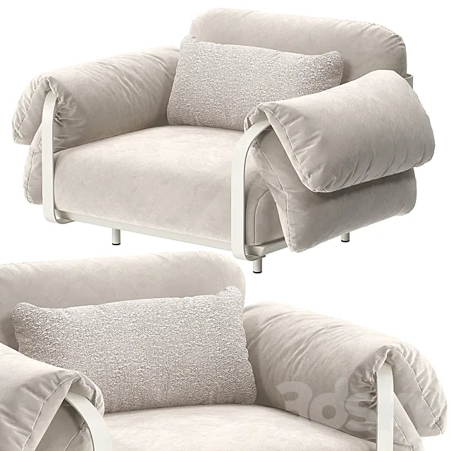 Narciso armchair by Baxter 3D Model Narciso armchair by Baxter 3D Model