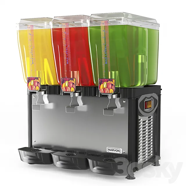 Narvon D5G-3 chilled beverage dispenser 3D Model