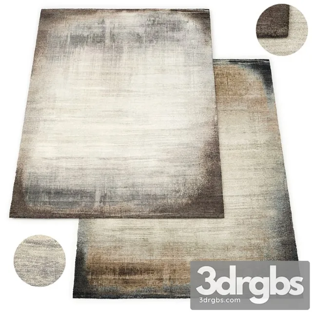 Nasrin Hand Knotted Wool Rug Restoration Hardware 3D Model Download