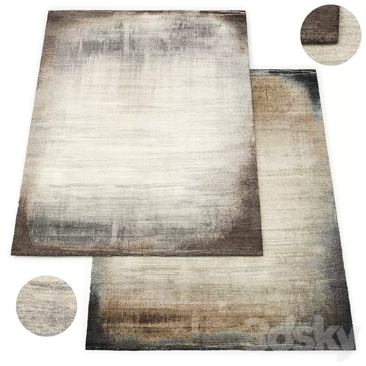 Nasrin Hand-Knotted Wool Rug Restoration Hardware 3D Model Free Download