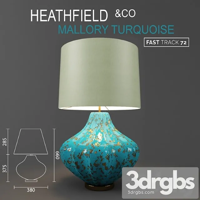 Nastol Nyi Svietil Nik Heathfield Co Mallory Turquoise 1 3D Model Download Nastol Nyi Svietil Nik Heathfield Co Mallory Turquoise 1 3D Model Download