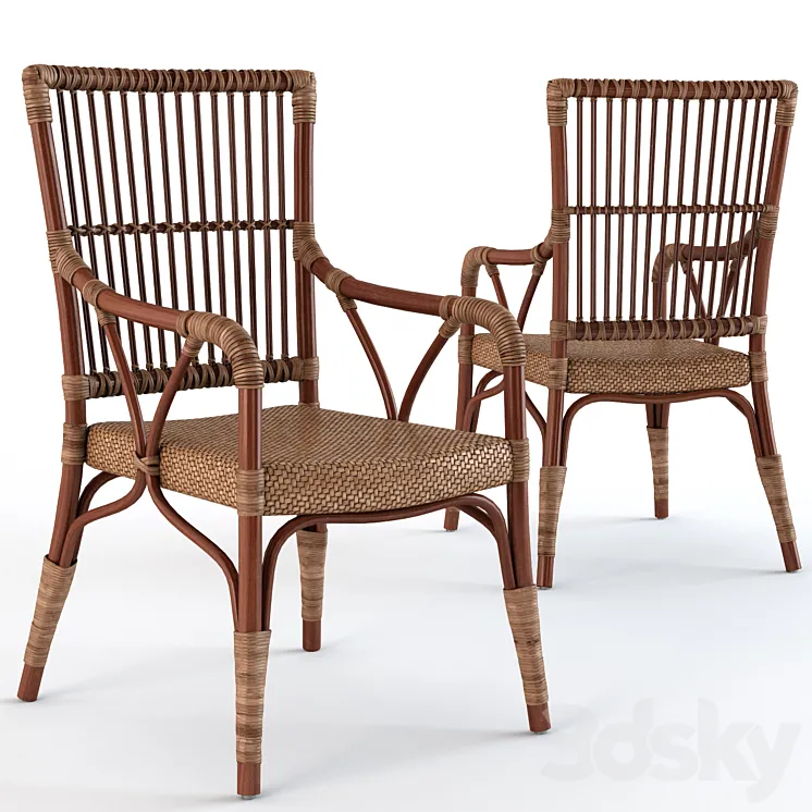 Natalia Rattan Living Room Chair 3D Model Free Download