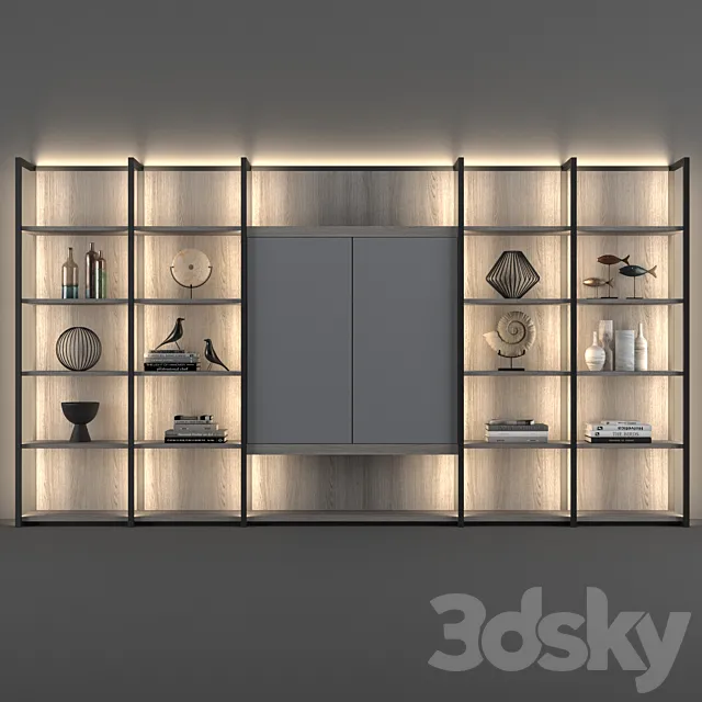 Natevo Continuum bookcase (Flou) 3D Model