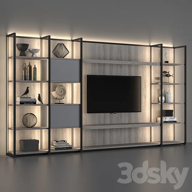 Natevo Continuum TV cabinet (Flou) 3D Model