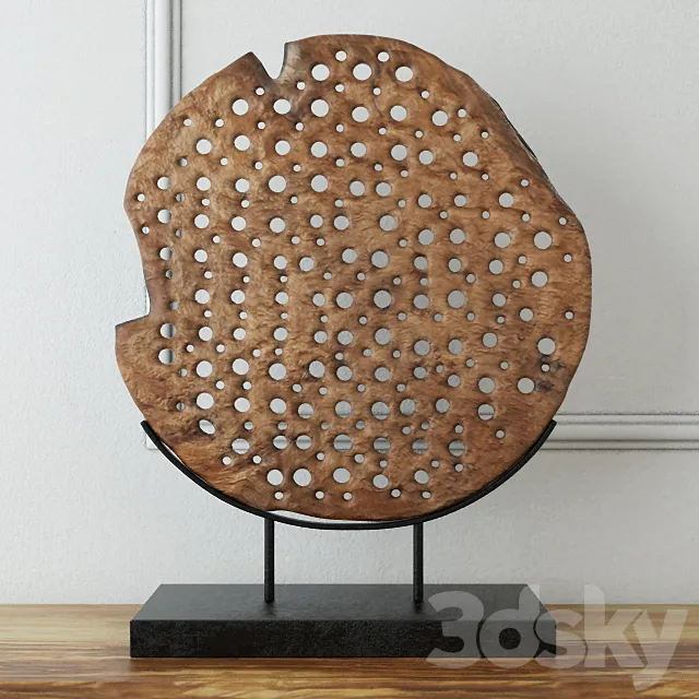 Natura Wooden Carving Deco on Stand _ Jeffan 3D Model Natura Wooden Carving Deco on Stand _ Jeffan 3D Model