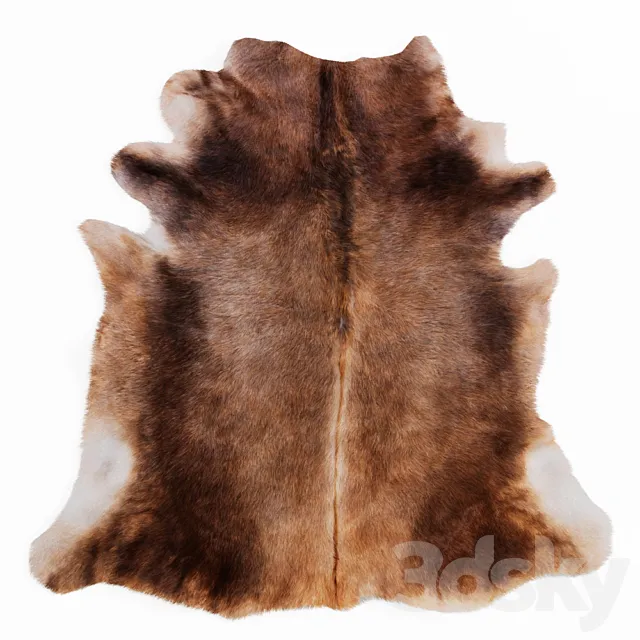 Natural Animal Cowhide Rug 3DModel Natural Animal Cowhide Rug 3DModel