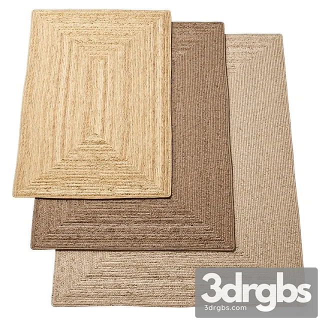 Natural braided jute rug