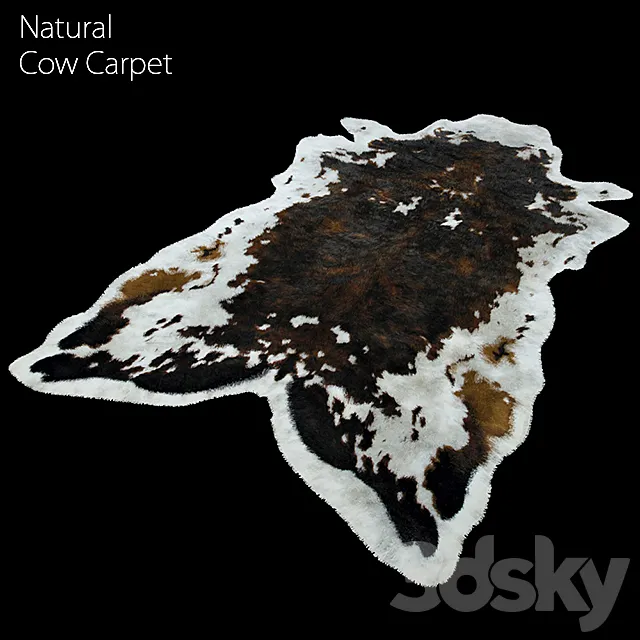 natural cow carpet 3D Model natural cow carpet 3D Model