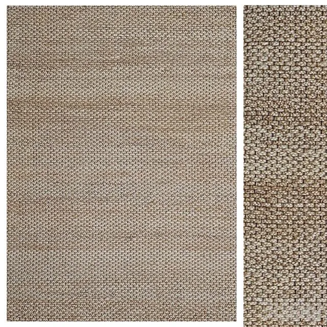 Natural Desert Handwoven Jute Rug 3D Model Natural Desert Handwoven Jute Rug 3D Model