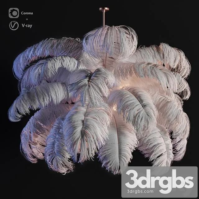 Natural ostrich feather modern chandelier Natural ostrich feather modern chandelier