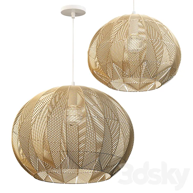 NATURAL ROUND RATTAN PENDANT 3DModel NATURAL ROUND RATTAN PENDANT 3DModel