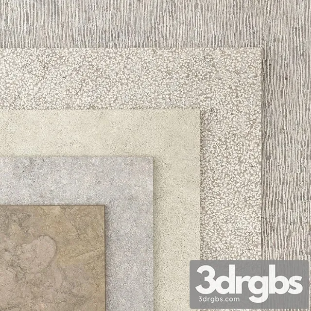 Natural Stone Set 05 3D Model Download