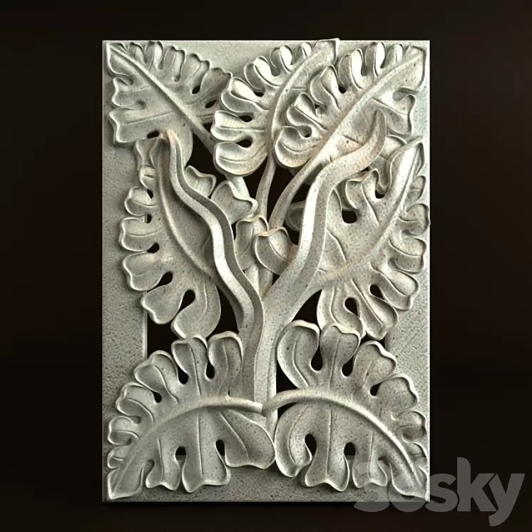 Nature Carving Ornament 022 3D Model Nature Carving Ornament 022 3D Model