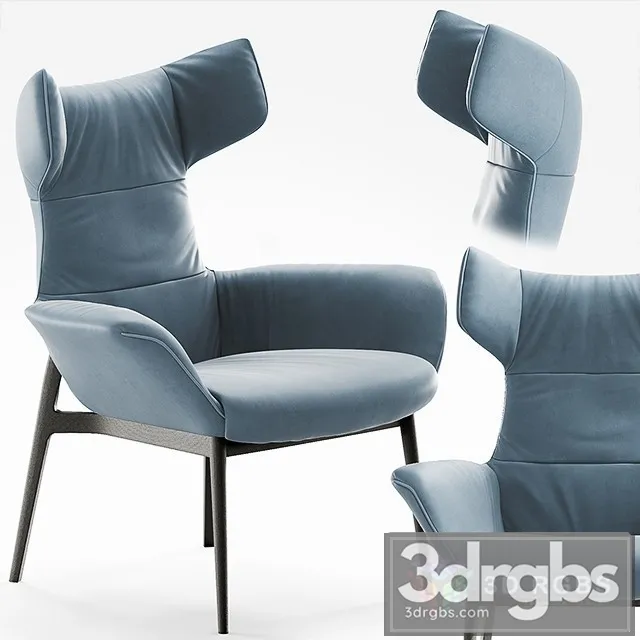 Natuzzi Aura Armchair 02 3D Model Download Natuzzi Aura Armchair 02 3D Model Download