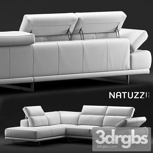Natuzzi Borghese Sofa 01 3D Model Download